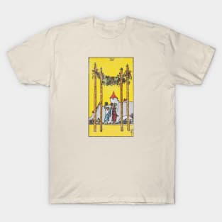 Four of wands tarot card (distressed) T-Shirt